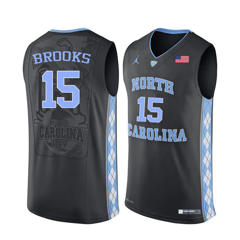 Men #15 Garrison Brooks North Carolina Tar Heels College Basketball Jerseys Sale-Black - Click Image to Close
